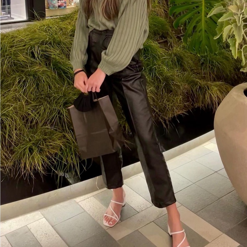 Princess Polly Black Leather Pants